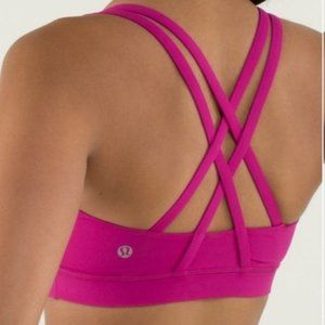Lululemon Pink Cross Back Energy Bra Size 2